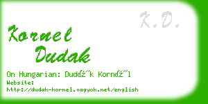 kornel dudak business card